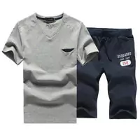 dsquared2 Trainingsanzug fashion courte 2018 mann coton hot sale 1242 gris bleu